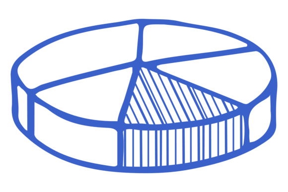 3d Pie Chart Doodle. Business Graphics