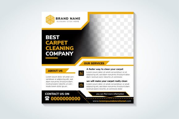 Carpet Cleaning Square Banner Graphics