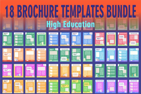Education Blank Brochure Layout Design: A Graphic Template for Real Projects