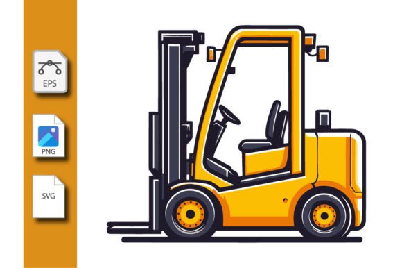 Forklift Clipart Graphics & Illustrations