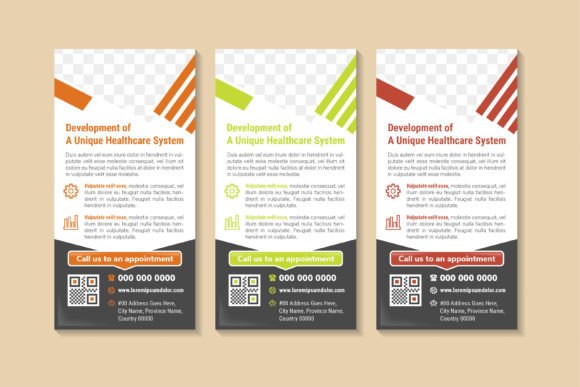 Healthcare Systems Vertical Banner: Graphics and Print Templates
