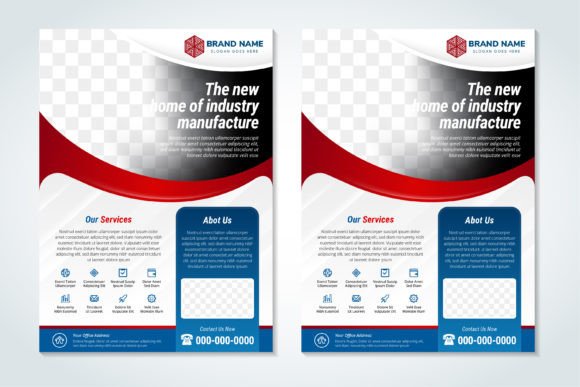 Industry Manufacture Flyer Vertical: Graphics and Print Templates