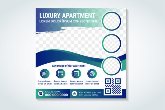 Luxury Apartment Square Banner