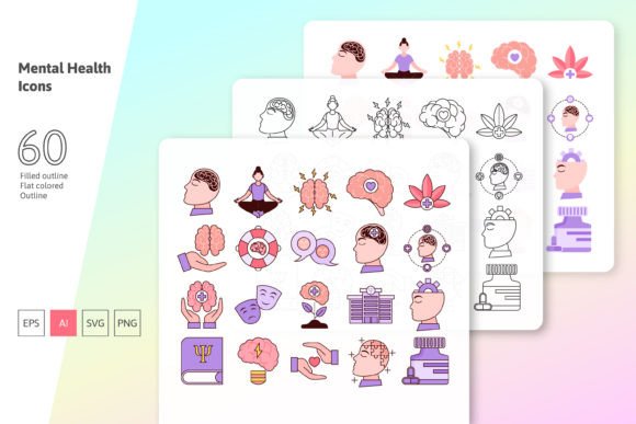 Mental Health and Psychology Icons