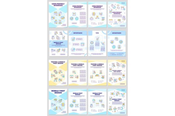 Mobile First Design Brochure Templates: Graphics for Modern Publishing