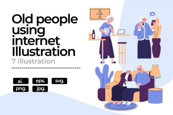 Old People Using Internet Graphics for Local Business Branding