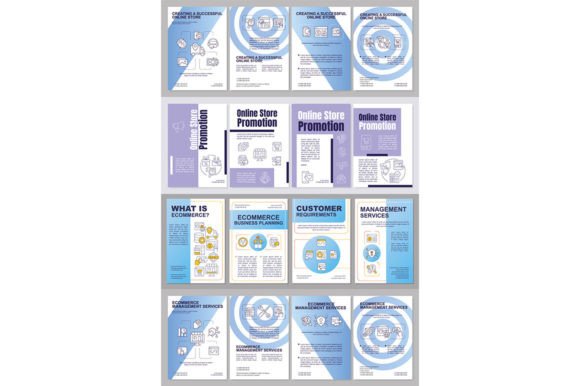 Online Store Brochure Template Set: Graphic Templates for Real Projects