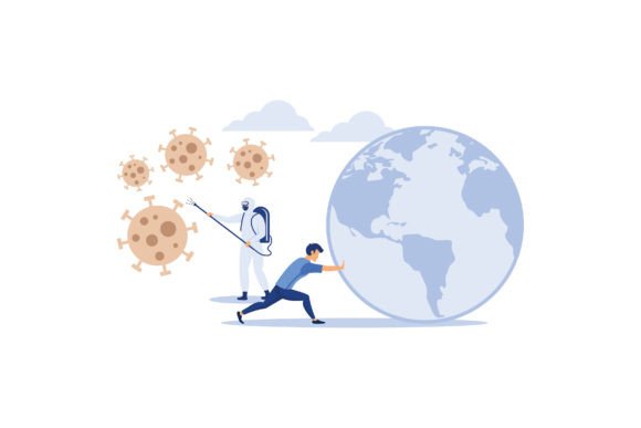 People Push the World Away from Corona Graphics