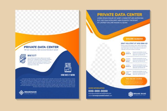 Private Data Vertical Flyer: Graphics and Print Templates