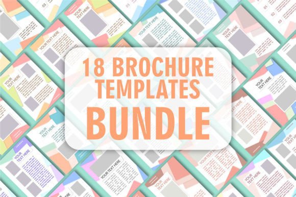 Promo Blank Brochure Layout Design Set: Graphics for Handmade Business