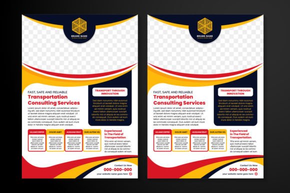 Transportation Consulting Vertical Flyer: Graphics & Print Templates