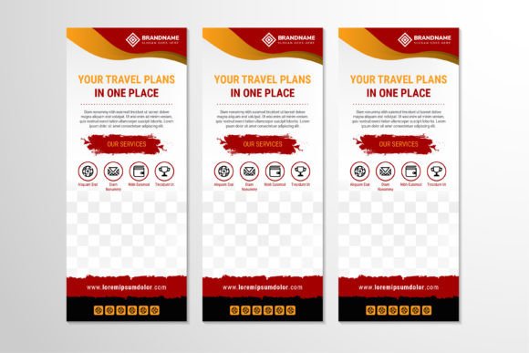 Your Travel Plans Vertical Banner: Graphics and Print Templates